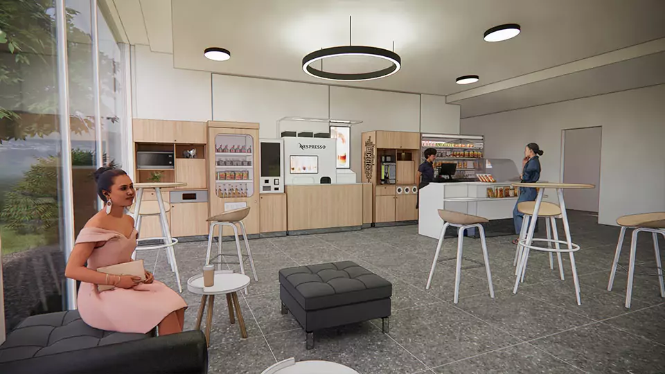 Magasin automatique dans des espaces publics - vue 2