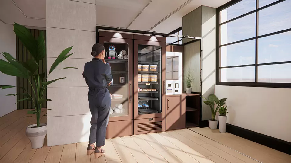 Magasin automatique dans un hôtel